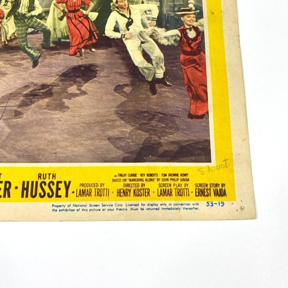 Stars and Stripes Forever 1952 Lobby Card Movie Poster Robert Wagner Clifton Web - Picture 5 of 11